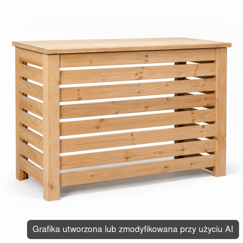 Drewniana osłona pompy ciepła XL 140 × 70 × 110 cm