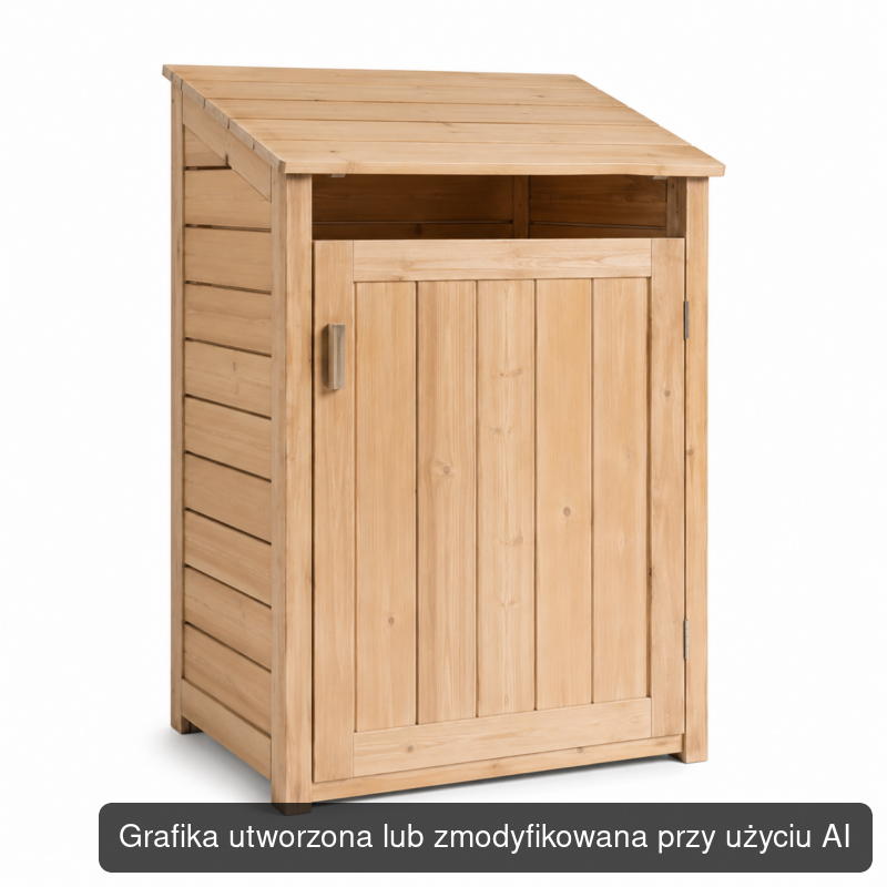 Drewniana zabudowa na 1 kosz 120–240 l 75 × 85 × 125 cm