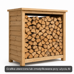 Drewniana drewutnia ogrodowa 120 × 45 × 120 cm