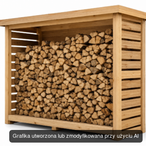 Drewniana drewutnia ogrodowa XL 160 × 50 × 140 cm
