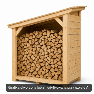 Drewniana drewutnia z dachem skośnym 180 × 60 × 160 cm