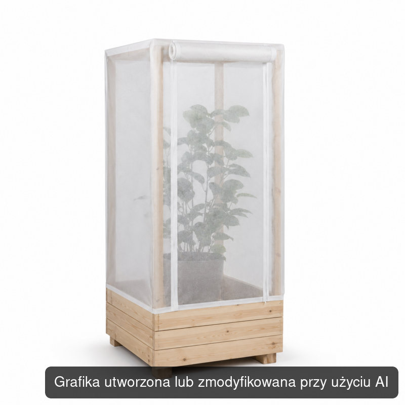 Drewniana stacja zimowania roślin M 70 × 70 × 140 cm