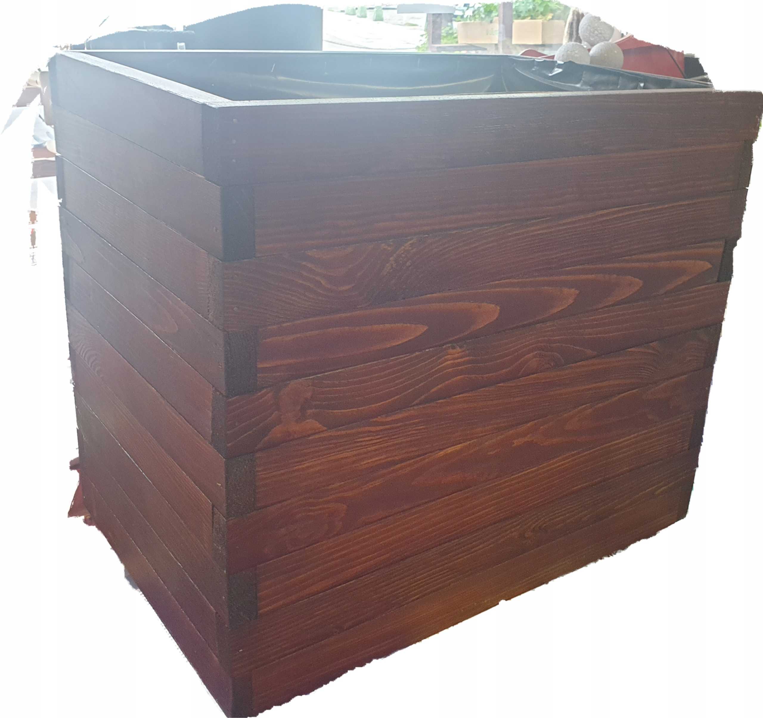 Osłonka drewniana 90 × 50 × 50 cm – dąb burgundzki