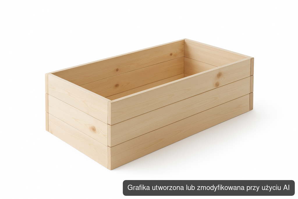 Podwyższona grządka drewniana 100 × 40 × 35 cm – naturalna
