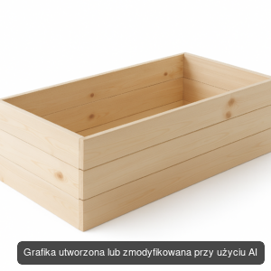Podwyższona grządka drewniana 100 × 50 × 10 cm – malowana