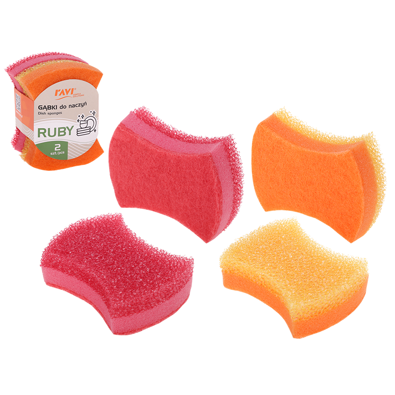 Gąbki do naczyń RUBY 2 szt.