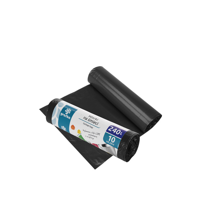 Worki na śmieci GRATKA 240 l LDPE – 10 szt.