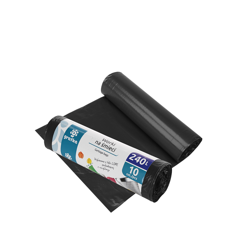 Worki na śmieci GRATKA 240 l LDPE – 10 szt.