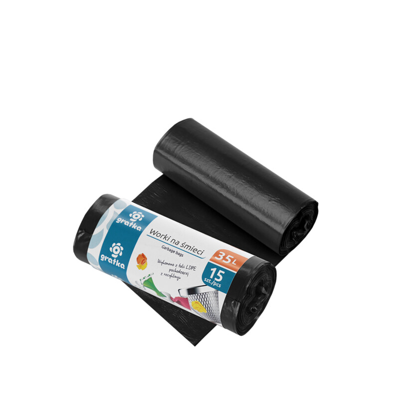 Worki na śmieci GRATKA 35 l LDPE – 15 szt.