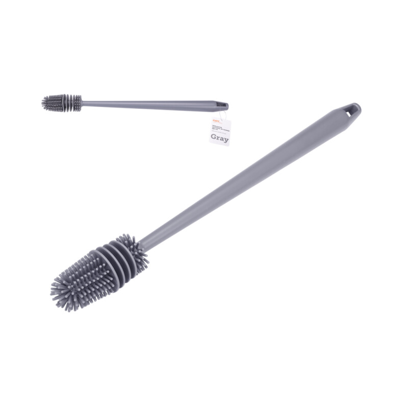 Silikonowa szczotka do butelek szary 40 cm