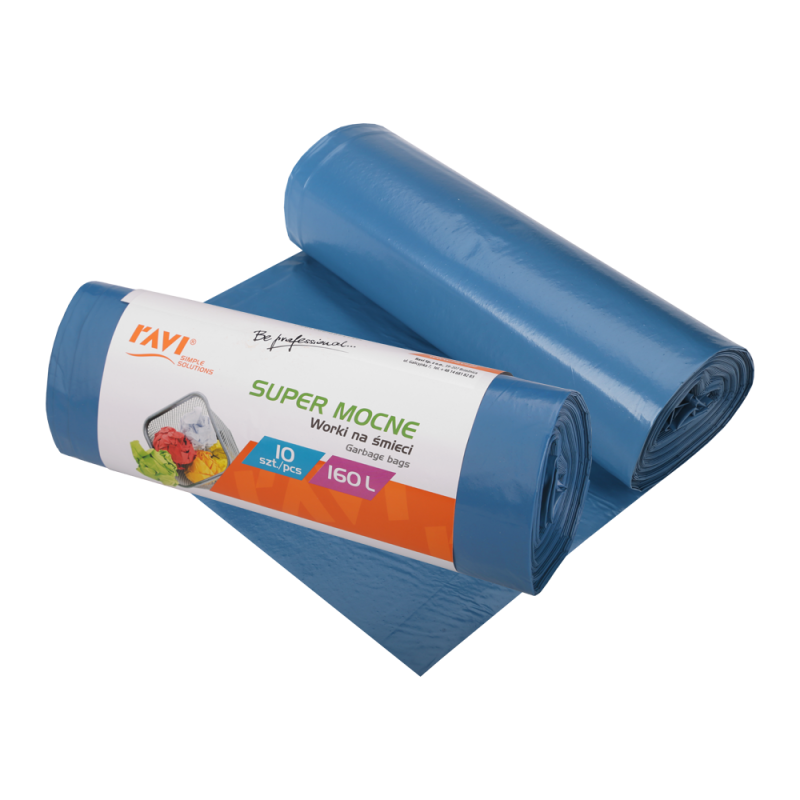 Worki na śmieci 160 l 100 × 130 cm/10 szt. LDPE
