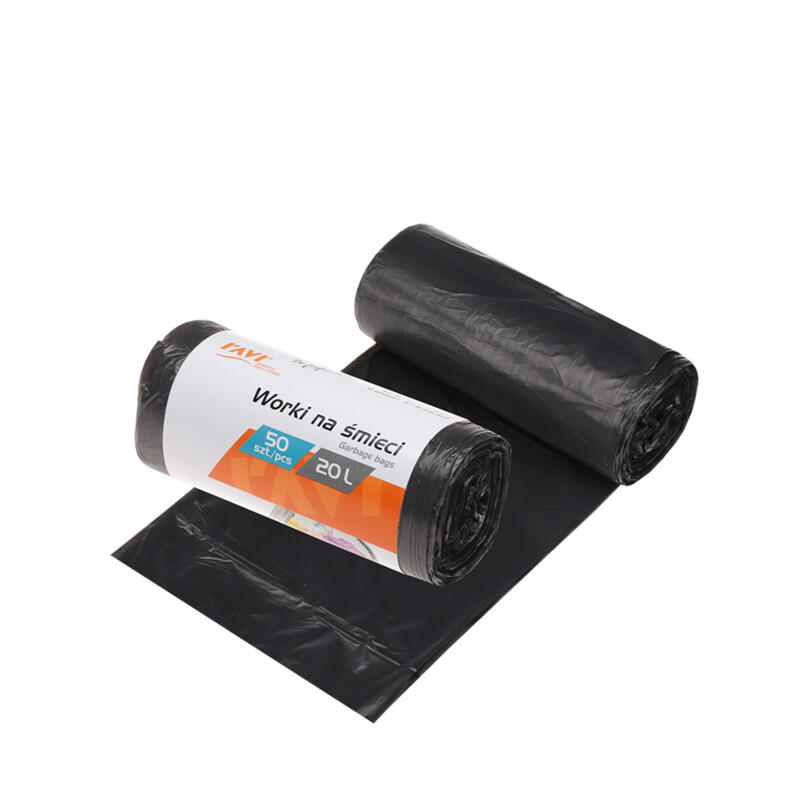 Worki na śmieci 20 l 45 × 50 cm 50 szt. HDPE