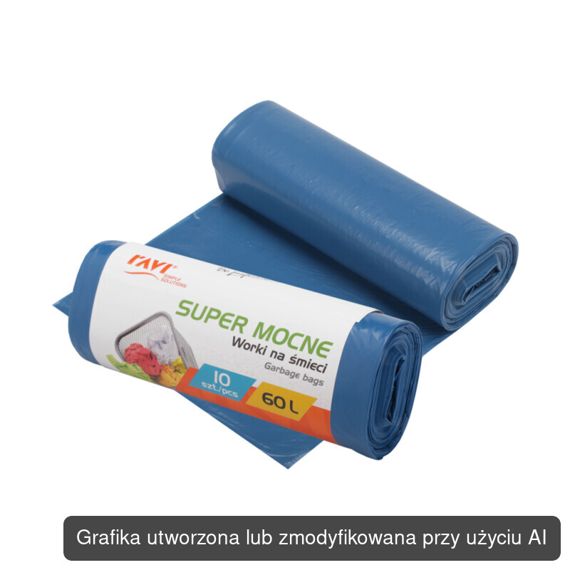 Worki na śmieci 60 l 60 × 80 cm/10 szt. LDPE