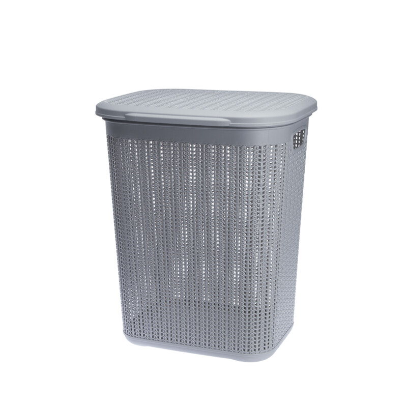 Kosz na bieliznę WILLOW 50 l szary jasny