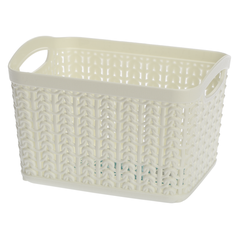 Koszyk prostokątny S WILLOW 1,5 l biały