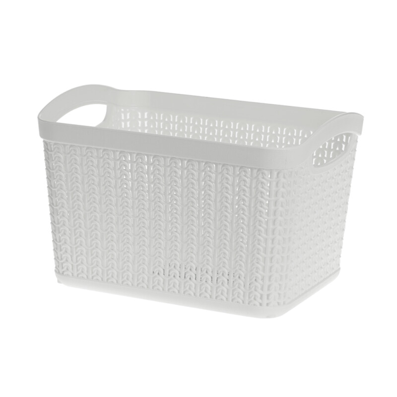 Koszyk prostokątny L WILLOW 6,6 l biały