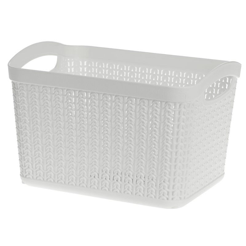 Koszyk prostokątny L WILLOW 6,6 l biały