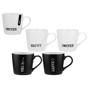 Kubek BLACK OR WHITE 400 ml z porcelany New Bone