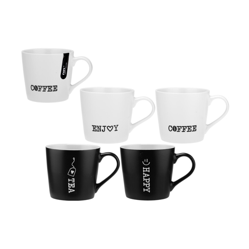 Kubek BLACK OR WHITE 400 ml z porcelany New Bone