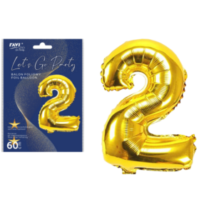 LGP Balon foliowy 60 cm CYFRA 2, złoty