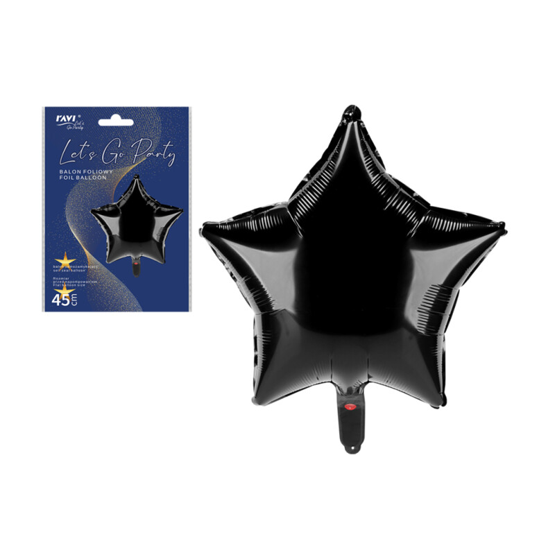LGP Balon foliowy STAR black