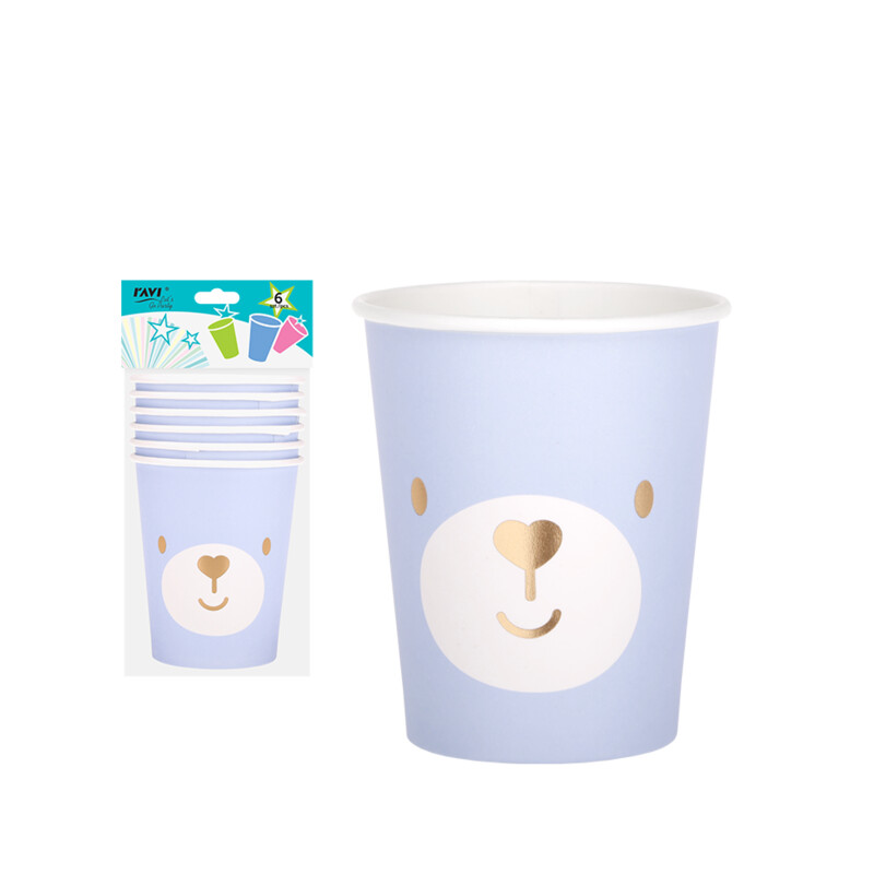 LGP Kubki papierowe Blue Bear 270 ml / 6 szt., art.