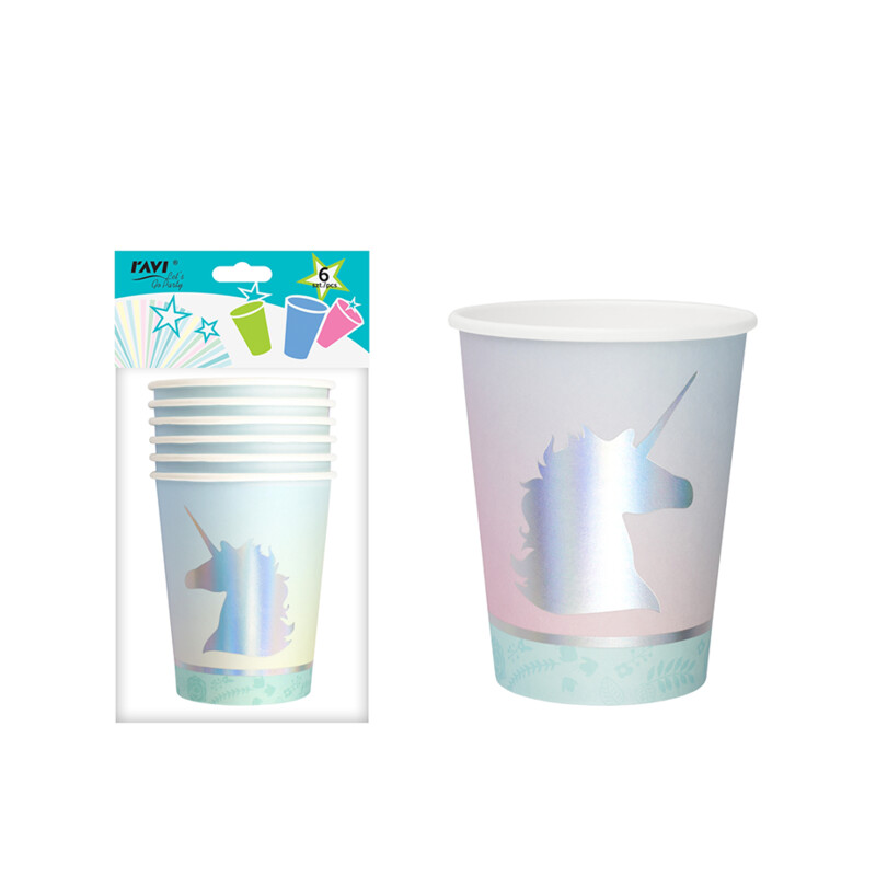 LGP Kubki papierowe UNICORN 270 ml / 6 szt.
