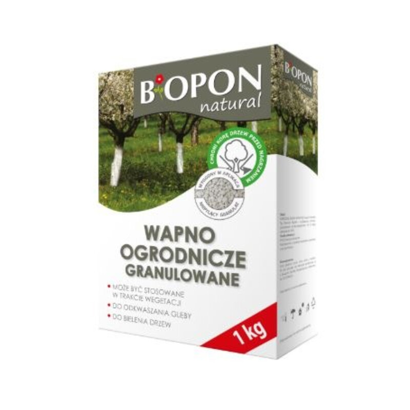 Bopon wapno ogrodnicze granulowane do bielenia i odkwaszania gleby 1 kg