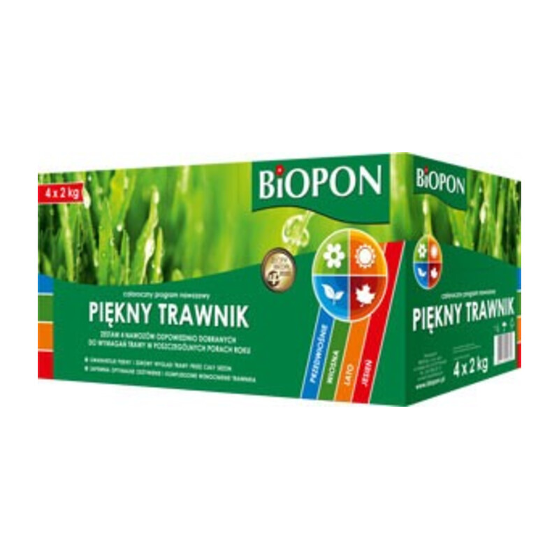 Bopon Piękny Trawnik roczny program nawozowy 4x2 kg