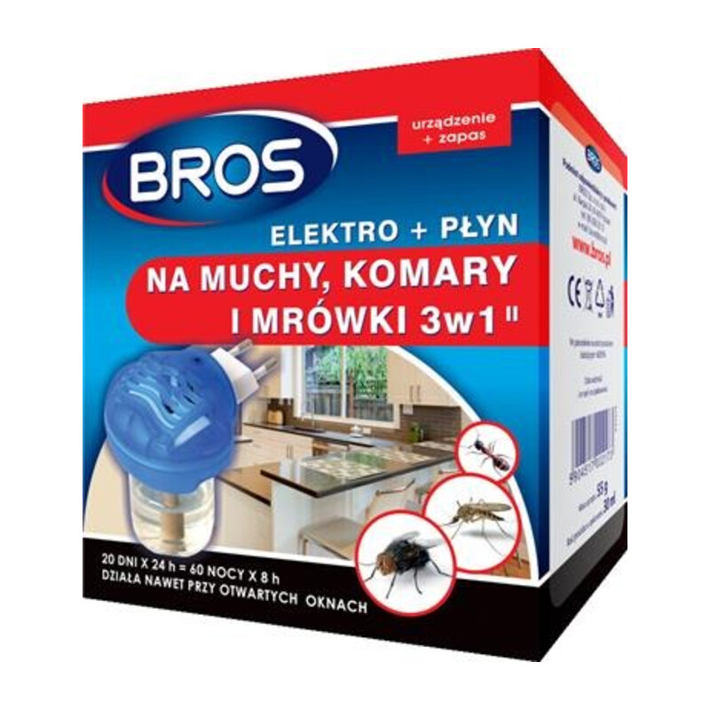 BROS-elektro + płyn na muchy, komary i mrówki