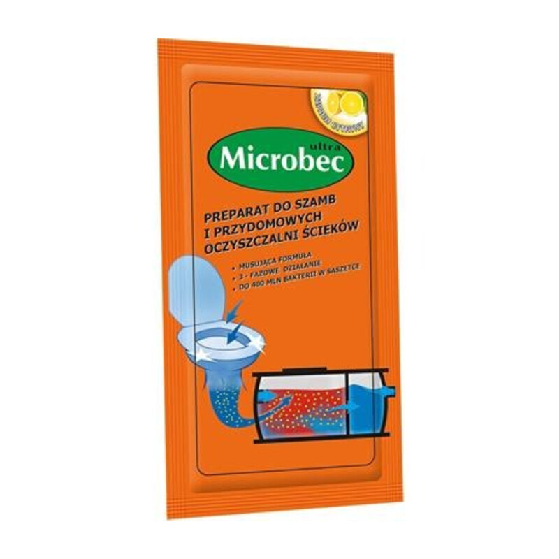 BROS-Microbec Ultra 25 g zapach cytryny – preparat do szamb