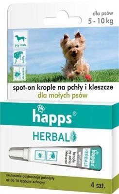 BROS-HAPPS-spot-on-krople przeciw pchłom i kleszczom dla małych psów do 10 kg