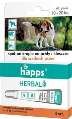 BROS-HAPPS-spot-on-krople przeciw pchłom i kleszczom dla średnich psów do 10-20 kg