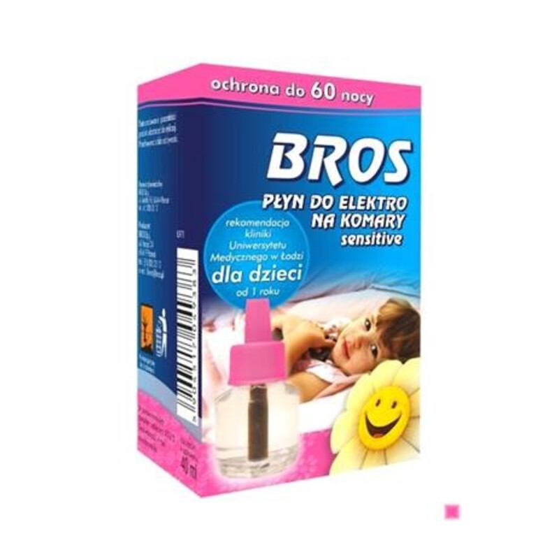BROS-płyn do elektro na komary sensitive 60 nocy rekomendacja dla dzieci