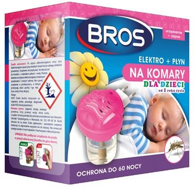 BROS-elektro + płyn na komary sensitive 60 nocy rekomendacja dla dzieci