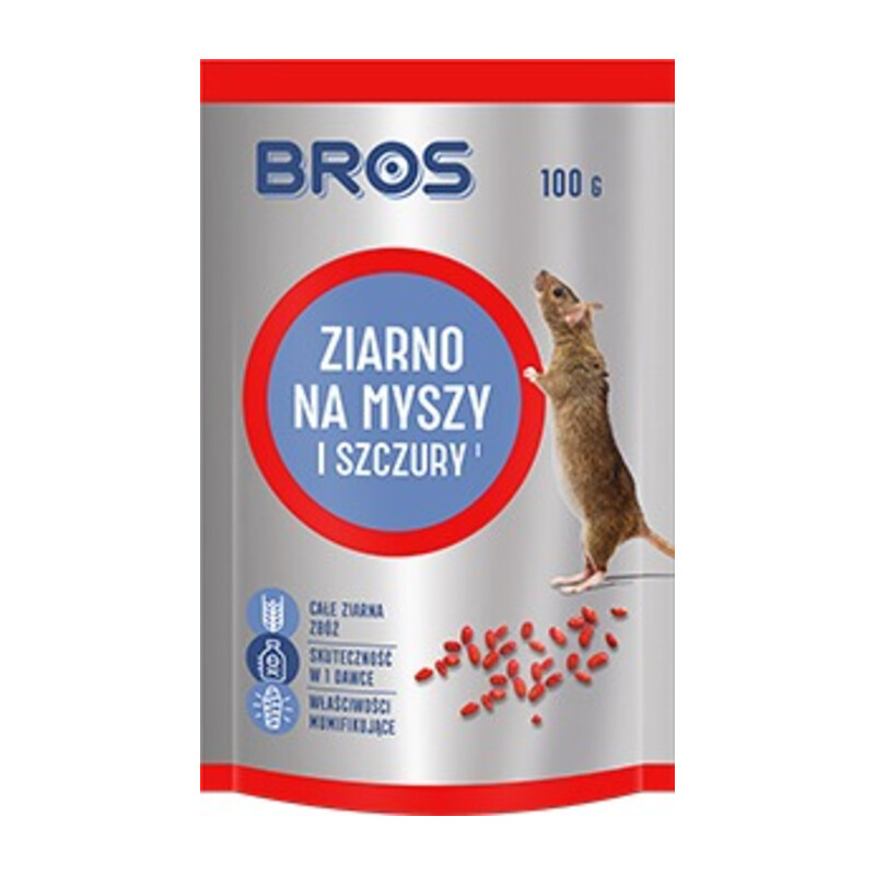 BROS-ziarno na myszy i szczury 100 g – doypack