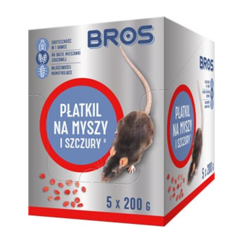 BROS-płatki na myszy i szczury 1 kg – 5 x doypack 200 g
