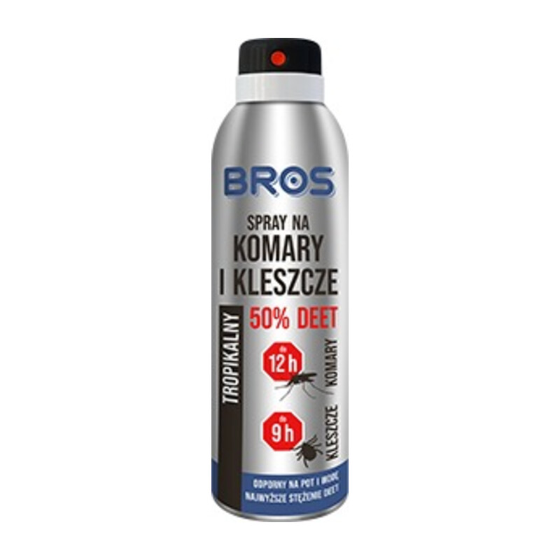 BROS-spray na komary i kleszcze 50% Deet 180 ml