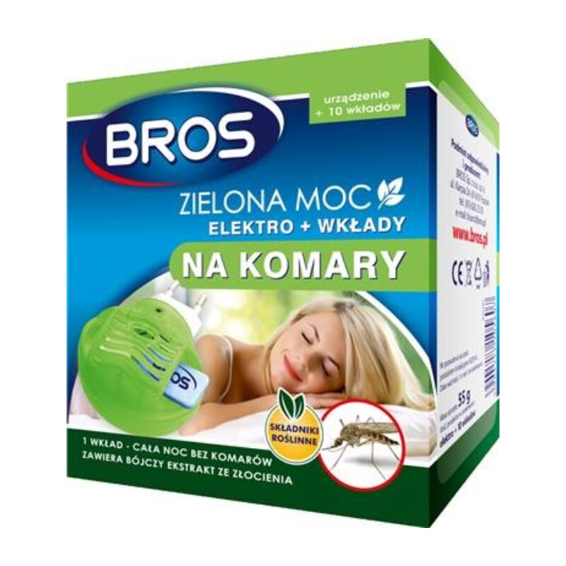 BROS-Zielona Moc elektro + 10 wkładów na komary