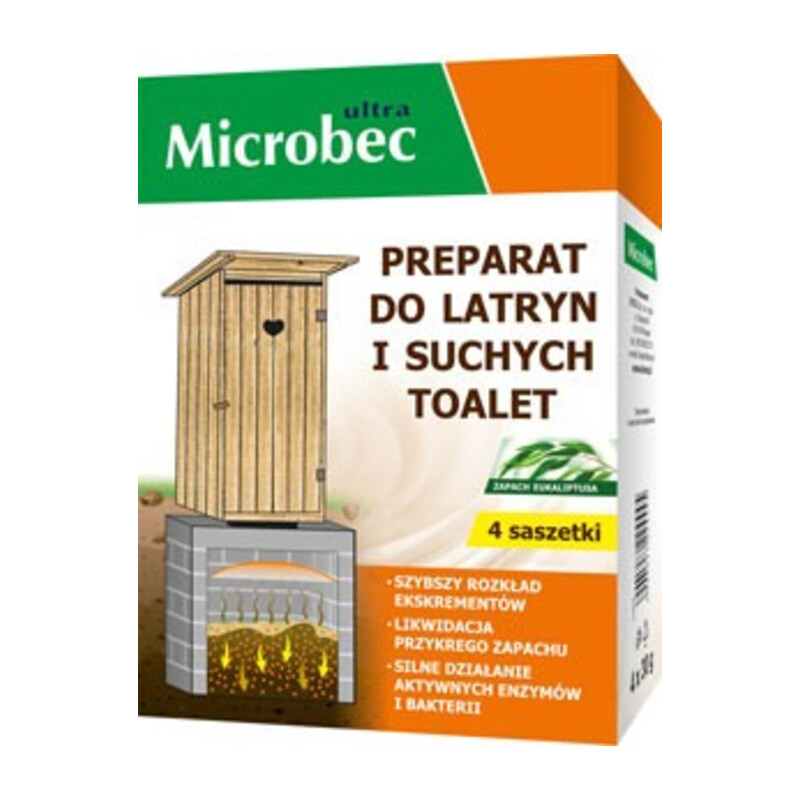 BROS-Microbec preparat do latryn i suchych toalet 4x30 g