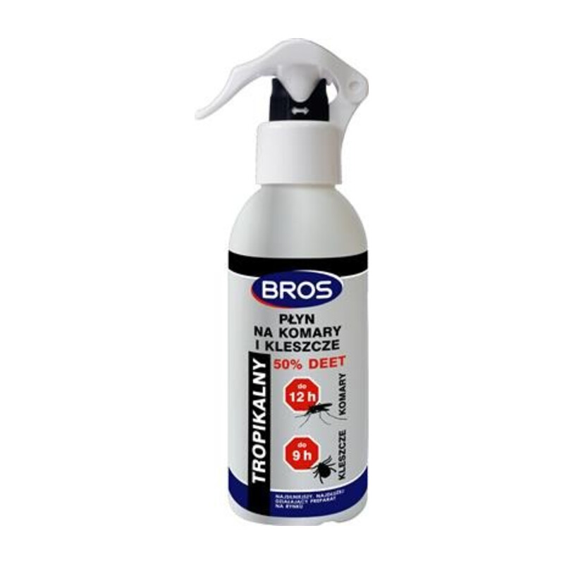 BROS-płyn na komary i kleszcze 50% Deet 130 ml