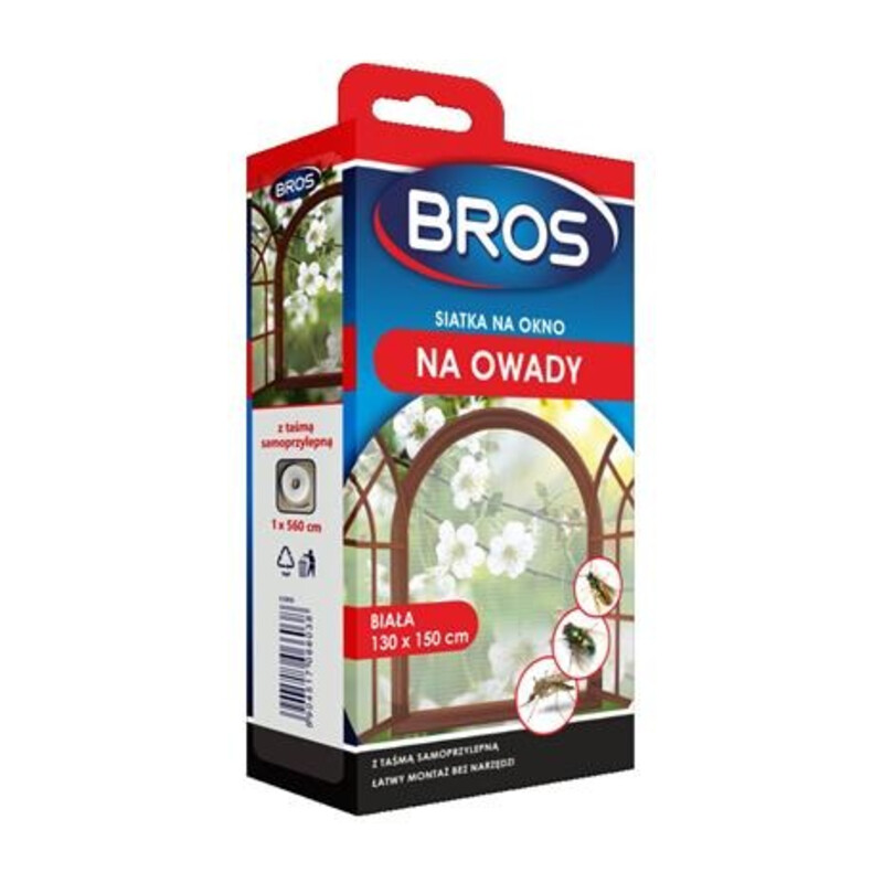 BROS-siatka na okno 130x150-biała