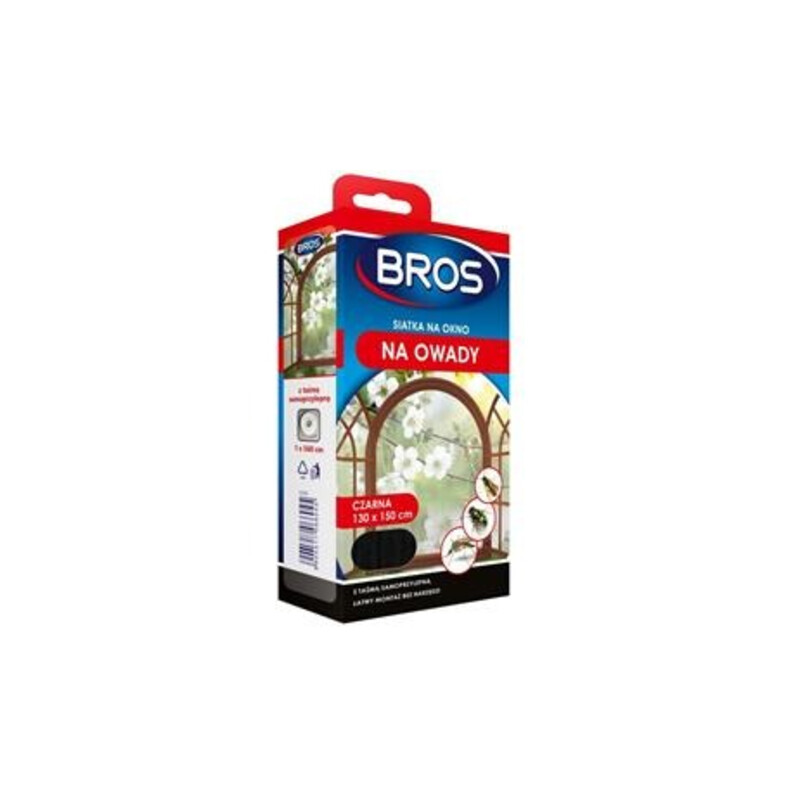 BROS-siatka na okno 130x150-czarna