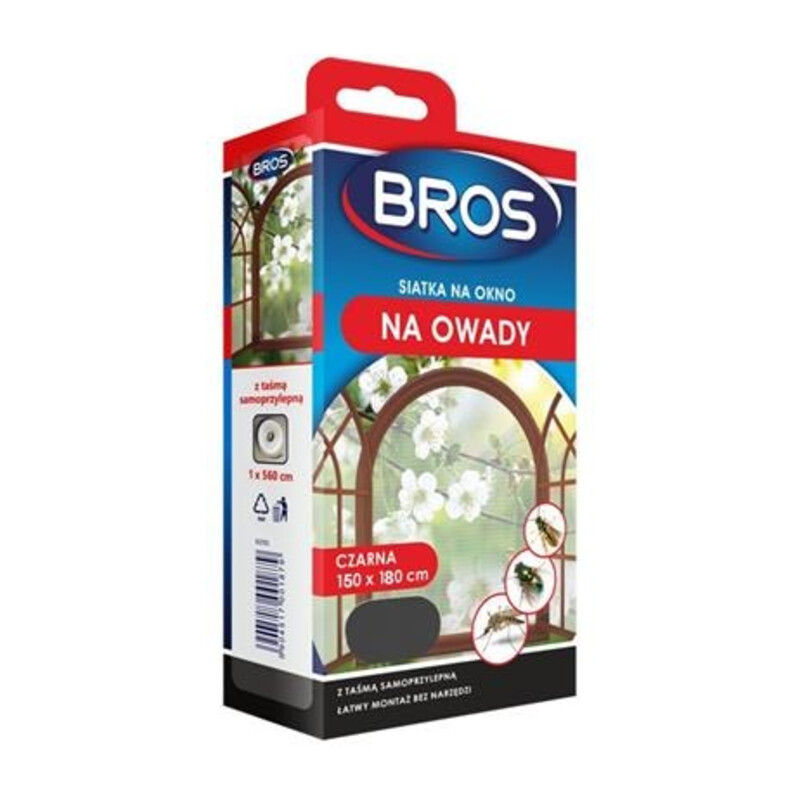 BROS-siatka na okno 150x180-czarna