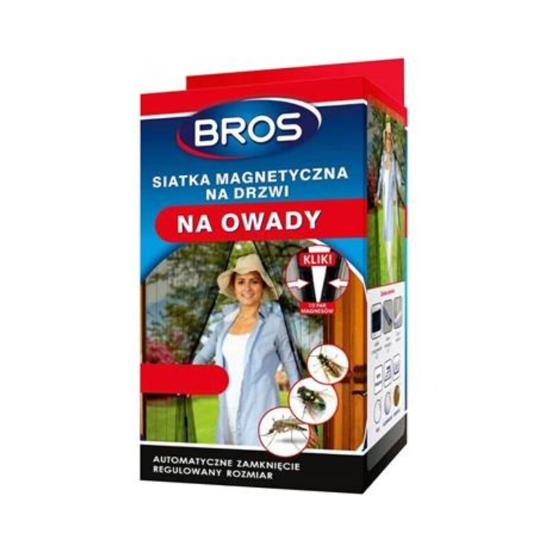 BROS-siatka na drzwi magnetyczna 100x220-czarna