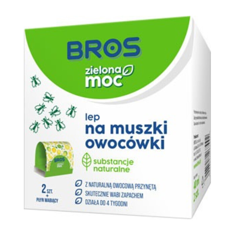 BROS-Zielona Moc lep na muszki owocówki 2 szt.