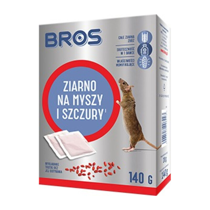 BROS-ziarno na myszy i szczury 140 g