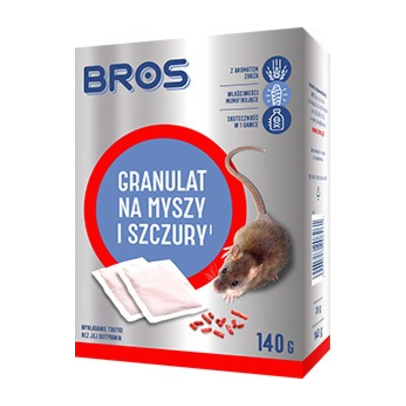 BROS-granulat na myszy i szczury 140 g