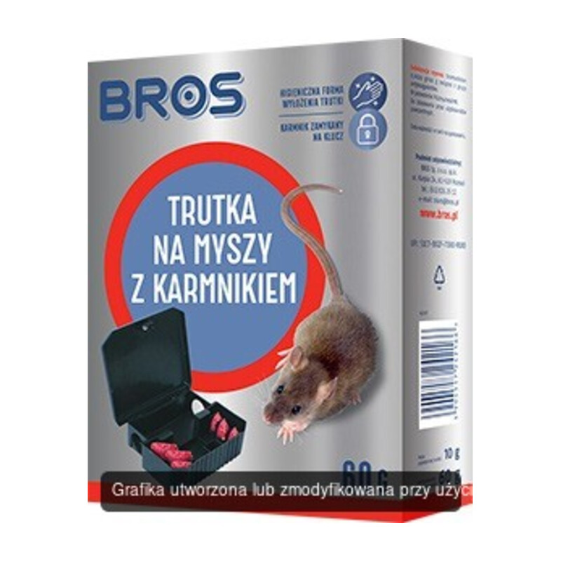 BROS-trutka na myszy z karmnikiem 60 g