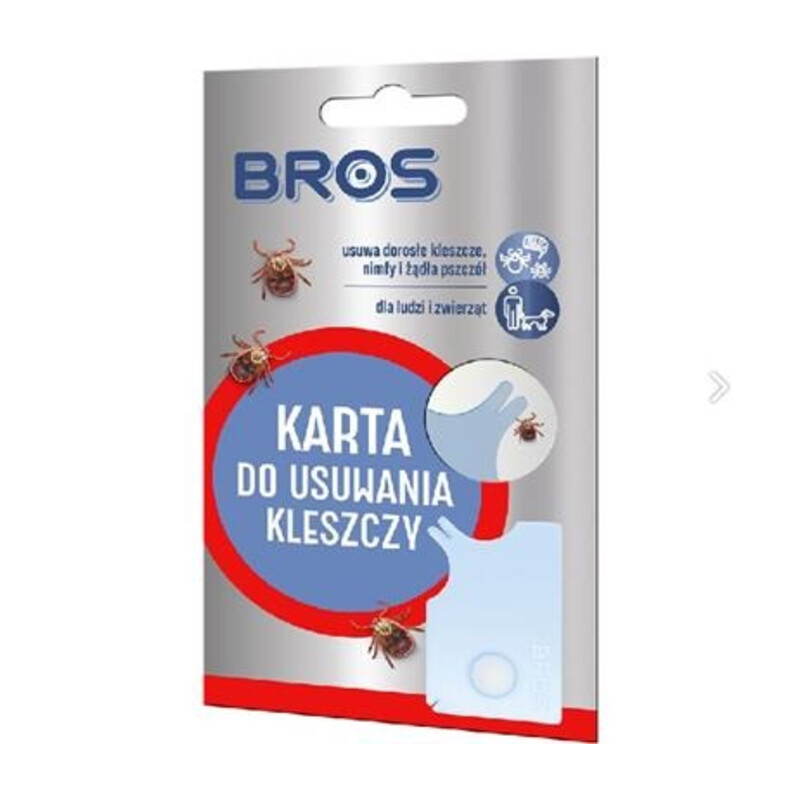 BROS-karta do usuwania kleszczy/display 20 szt.